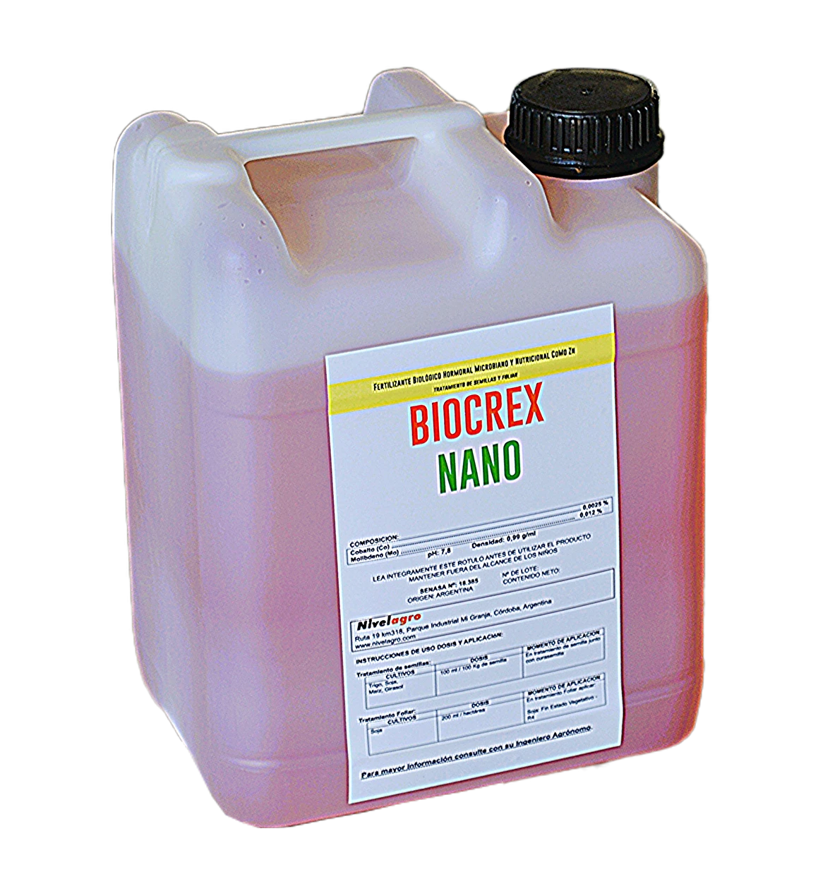 BIOCREX NANO CoMo Zn FoliarSemilla Rosa